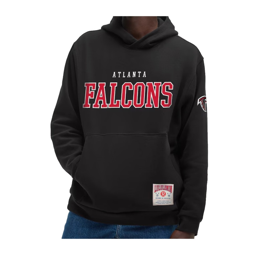 lululemon Men's Black Atlanta Falcons Steady State Pullover Hoodie L US